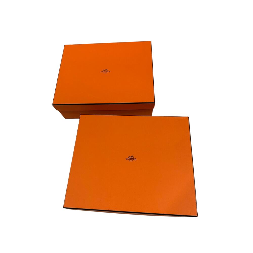 Hermès Empty Orange Gift Boxes Lot of 2 11” x 14” x 4.5” Authentic Packaging